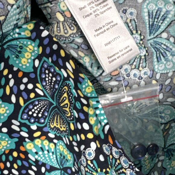 Paisley & Gray Men’s Large-17 Slim Fit Spring Summer Butterfly Print Button Down - Picture 9 of 10